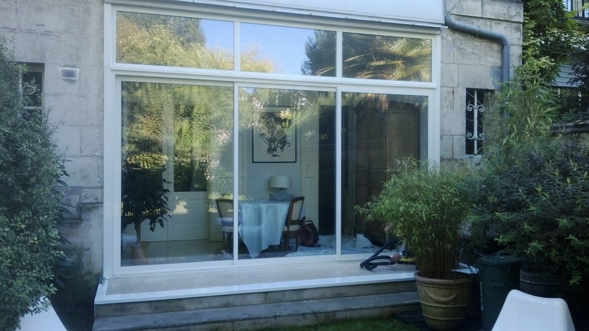 Fermeture de terrasse par des menuiseries alu
